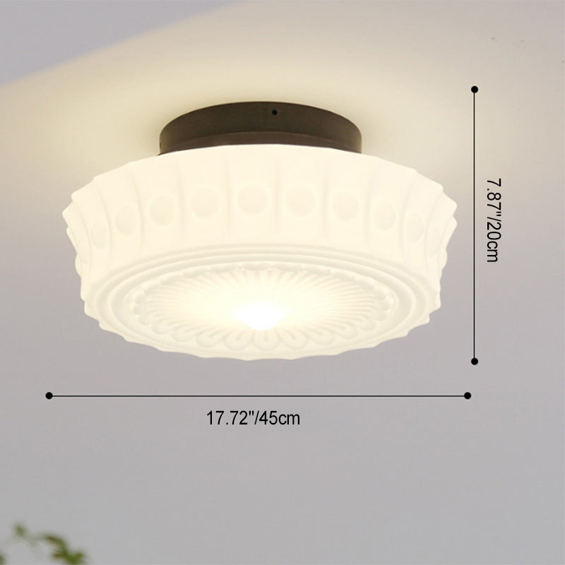 LumeStripes Vintage LED-Deckenleuchte | Jade-Glas | Französisches Design | Semi-Flush oder Hängelampe