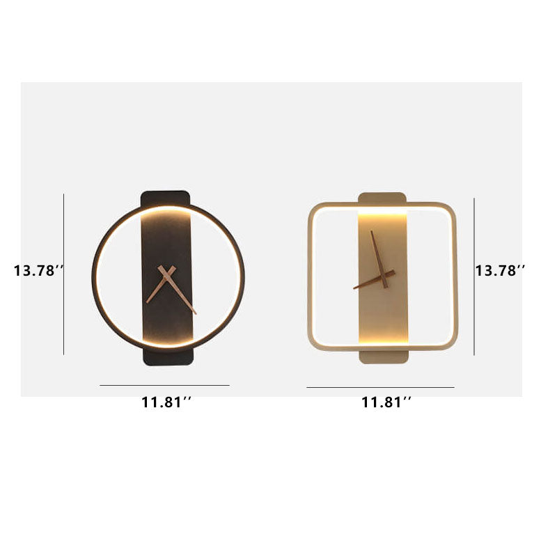 LumiChron Wandleuchte | Minimalistisches Uhr-Design | 1-Licht LED Wandlampe | Moderne Beleuchtung für Wohnräume
