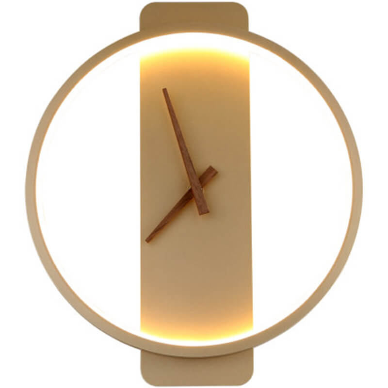 LumiChron Wandleuchte | Minimalistisches Uhr-Design | 1-Licht LED Wandlampe | Moderne Beleuchtung für Wohnräume