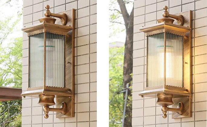 LuxeGuard Outdoor Wandlampe | Retro Rechteckiges Design | Wasserdicht | Perfekte Beleuchtung für Außenbereiche