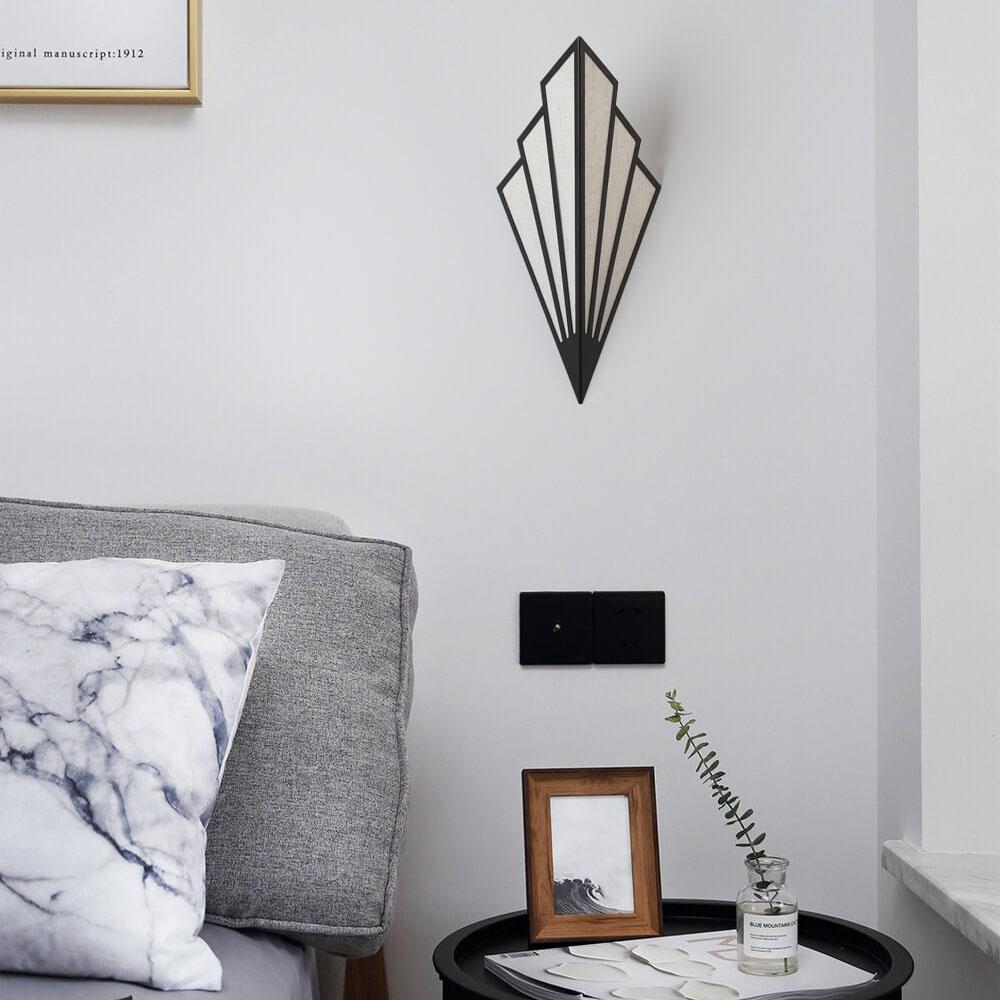 ShadeLume Wandlampe | Moderner Leinen-Schirm | 1-flammig | Kreatives Design | Wandbeleuchtung