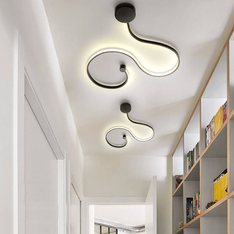 Serpenta Moderne LED Wandlampe | Aluminium | Geschwungenes Design | Dimmbar | Stilvolle Beleuchtung