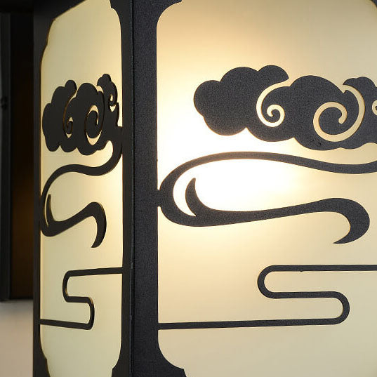 Zynthora Außenwandleuchte | Traditionelles Chinesisches Design | Verzinktes Metall | 1-flammig | Patio- und Gartenbeleuchtung