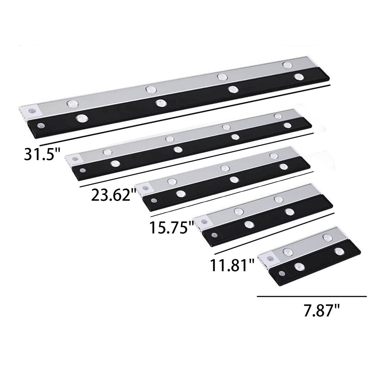 GlowWave Smart LED Lichtleiste | Ultradünn | Bewegungssensor | Wiederaufladbar | Verschiedene Größen