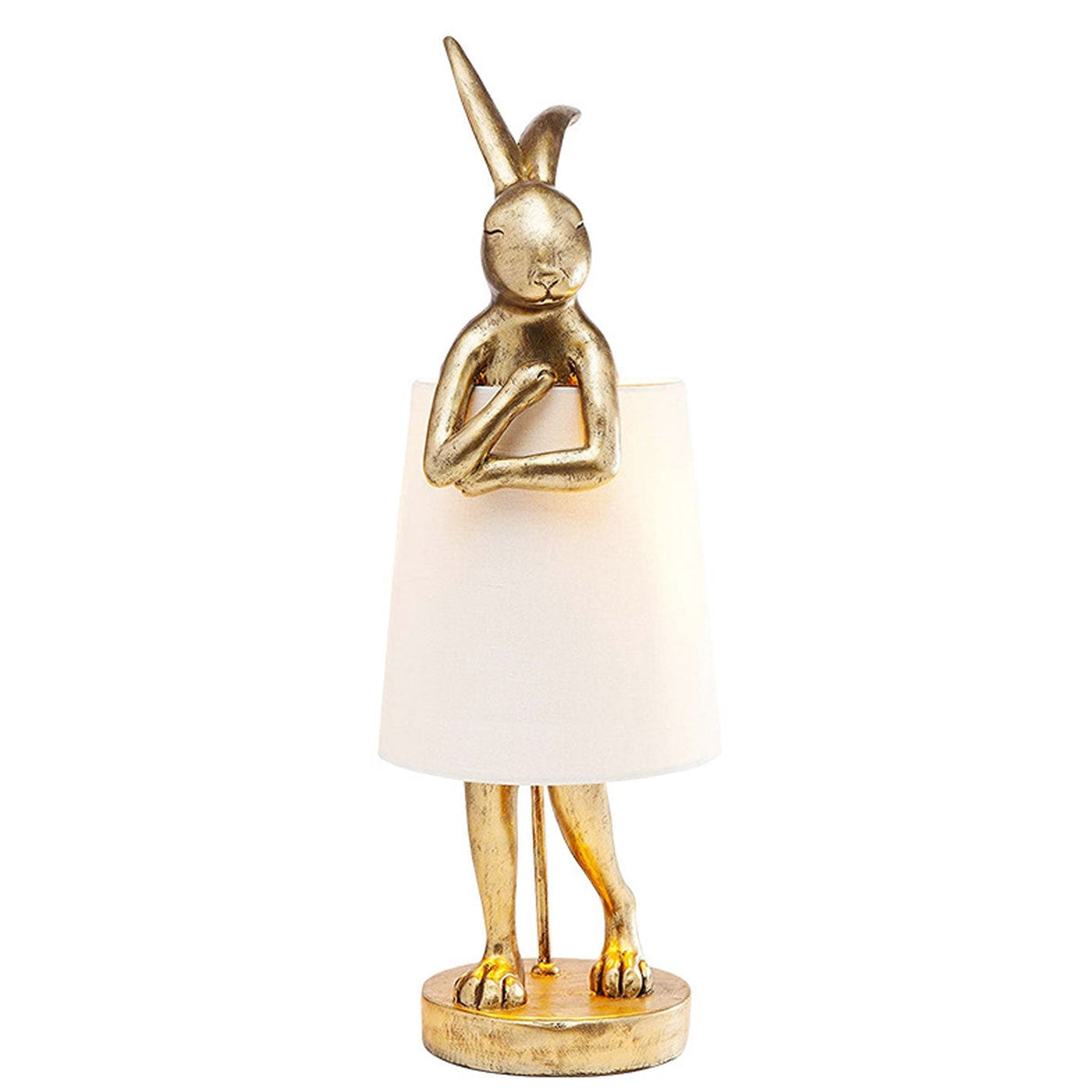 LunaBeam Nordic Rabbit LED Tischlampe | Kabellos | Stimmungslicht | Resin Design | Dekoration für Zuhause