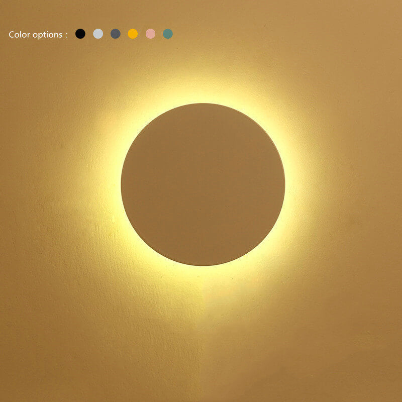 GlowOrb Minimalistische Runde LED Wandleuchte | Farbvielfalt | Dimmbares Licht