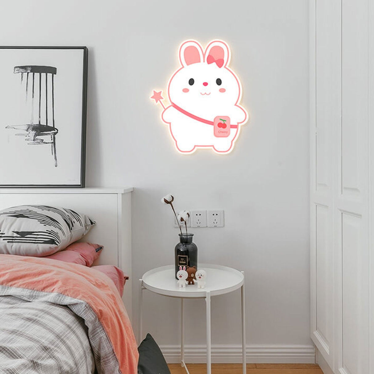 GlowBunny LED Kinder Wandleuchte | Kreatives Design | Einhorn & Hase | Dimmbar & Modern