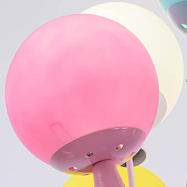 Ballux Kronleuchter | Kreatives Ballon-Design | Eisen, Holz & Glas | 9-flammig | Schlafzimmer-Beleuchtung