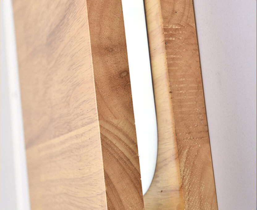 WabiLight Japanische Wabi-Sabi Holz-LED Wandlampe | Rechteckig oder Quadratisch | Warmes Ambiente