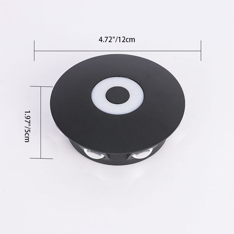 LumaNest LED Wandleuchte im skandinavischen Stil | Aluminium Rundschirm | Wetterfest für Außenbereich & Terrasse