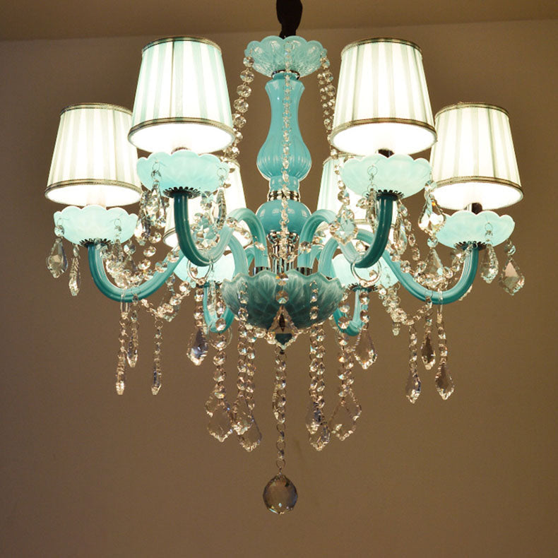 CoastalLume Kristall Kronleuchter | 6/8-Licht Design | Kerzenhalter | Für Wohnzimmer