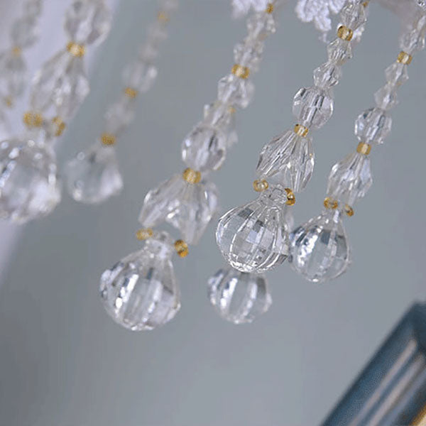 LaceLux Europäische Tischlampe | Stoff & Spitze | Elegante Harzfuß-Leuchte | Dekoration & Beleuchtung