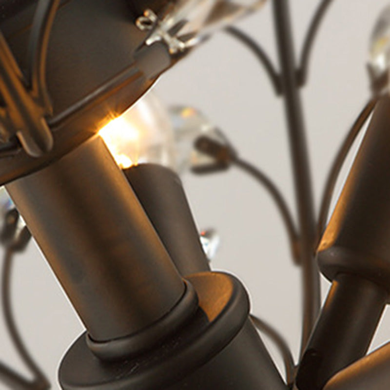 BranChic Deckenleuchte | Europäisches Design | Kristalläste | 4-6 Lichter | Stilvoll für Wohnzimmer