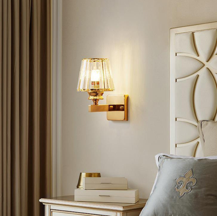 RadiantVell Wandlampe im modernen Minimalismus | Ovaler Kristall-Zylinder | 1 Licht | Elegantes Design für Schlafzimmer & Wohnzimmer