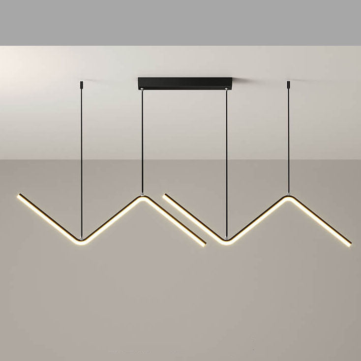 LineoLux LED Pendelleuchte | Minimalistisches N-Design | 2-Licht LED Lampe | Moderne Beleuchtung für Esszimmer & Büro
