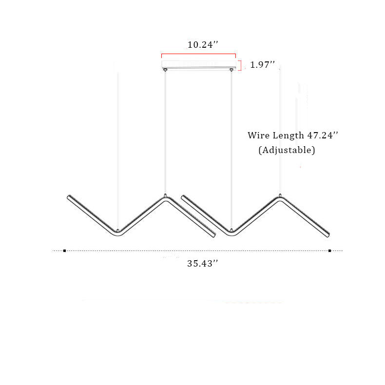 LineoLux LED Pendelleuchte | Minimalistisches N-Design | 2-Licht LED Lampe | Moderne Beleuchtung für Esszimmer & Büro