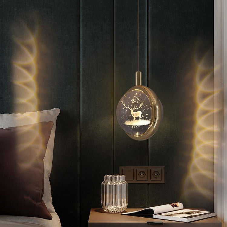 LuminSphere LED Pendelleuchte | Aluminium-Kristall-Design | Modern & Minimalistisch | Für Schlafzimmer & Esszimmer