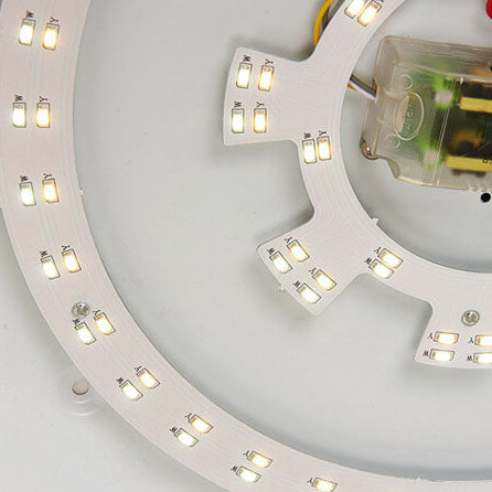 LunaHalo LED Deckenleuchte | Modernes Chinesisches Design | Runder Stoffschirm | Dimmbar