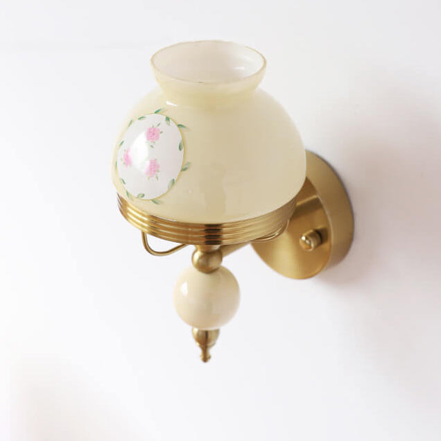 VitaGlobe Wandlampe | Vintage Minimalistisches Design | Dekorativer Glasschirm | 1-Licht