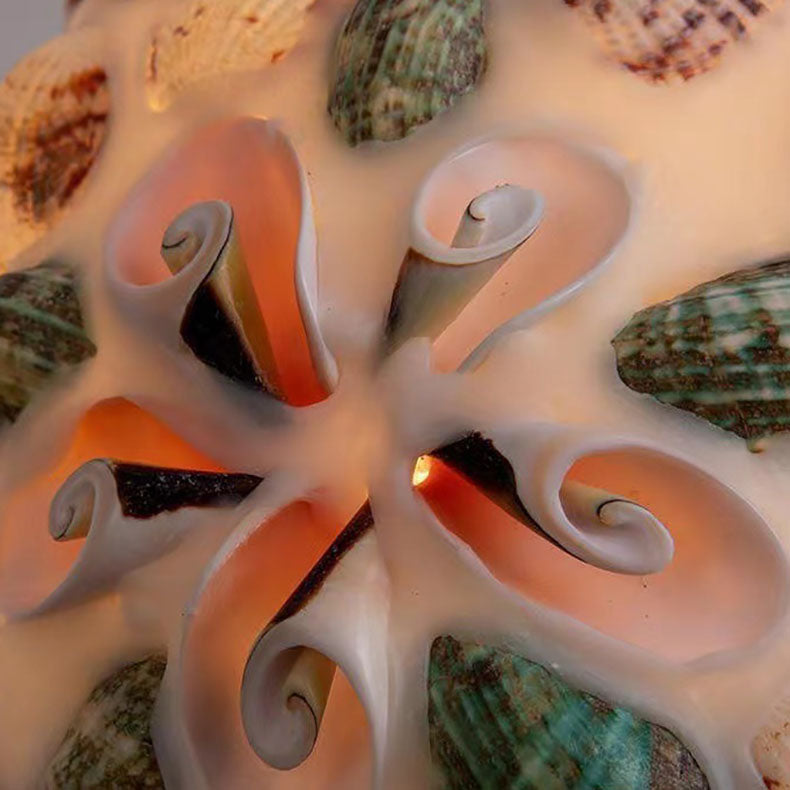 ArtiaShell Tiffany-Stil LED Hängeleuchte | Halbkreisförmiges Design | Stimmungslicht für Schlafzimmer