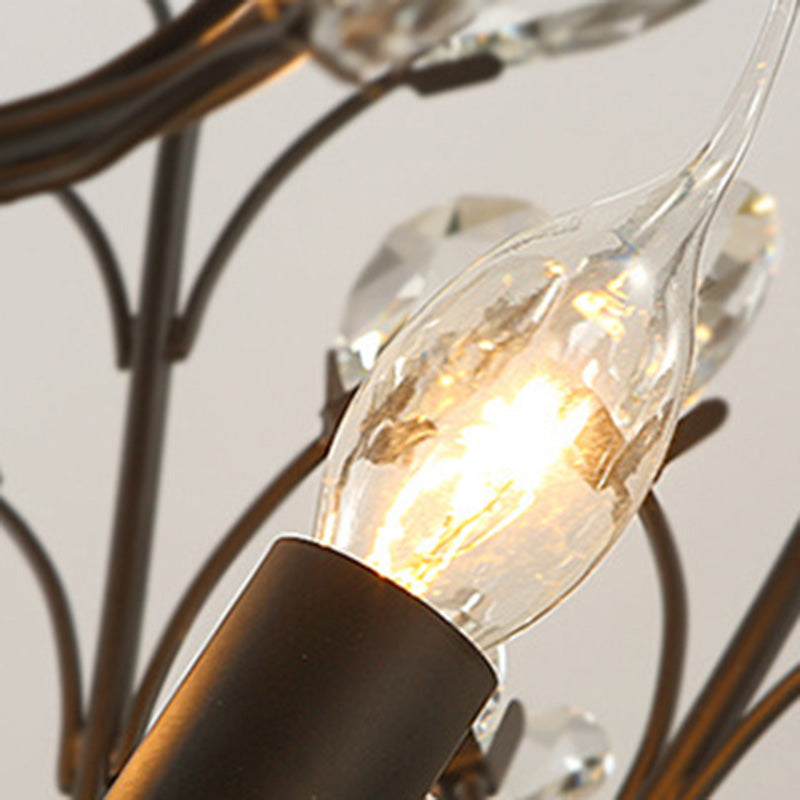 BranChic Deckenleuchte | Europäisches Design | Kristalläste | 4-6 Lichter | Stilvoll für Wohnzimmer