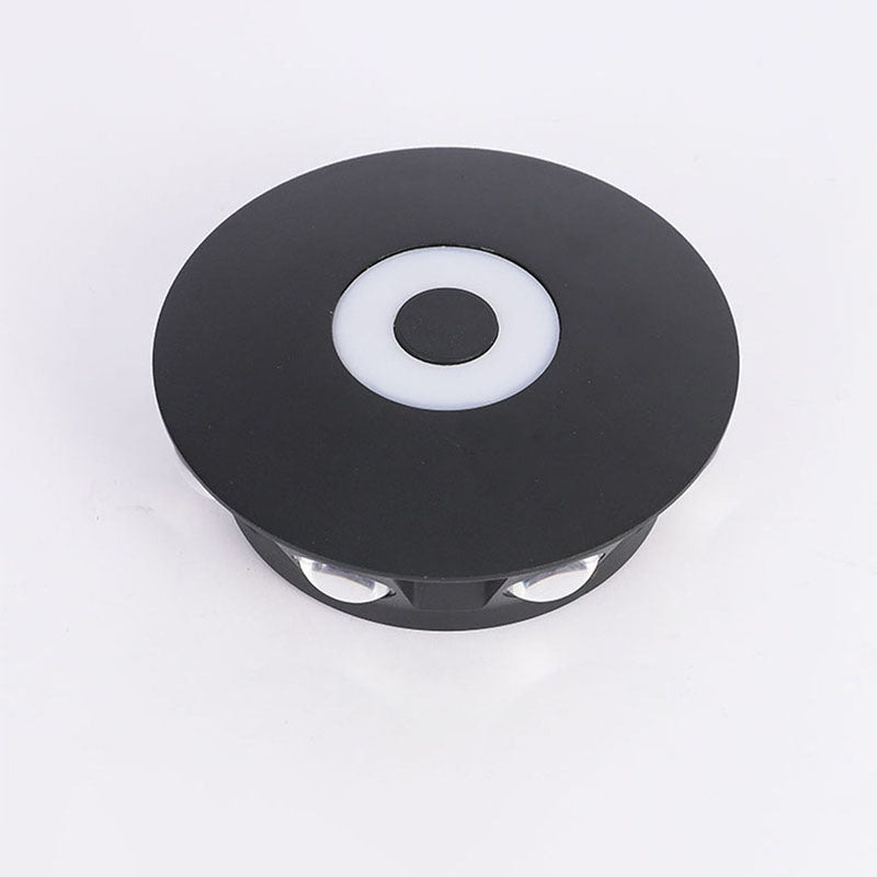 LumaNest LED Wandleuchte im skandinavischen Stil | Aluminium Rundschirm | Wetterfest für Außenbereich & Terrasse