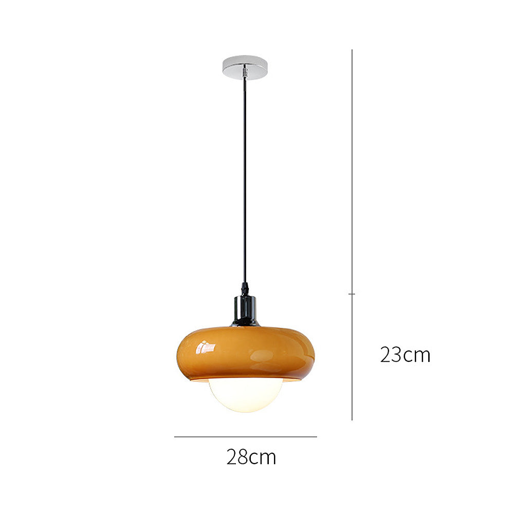 CaffeLume Bauhaus Glas Pendelleuchte | LED Hängelampe | Elegantes Design | Beleuchtung für Esszimmer