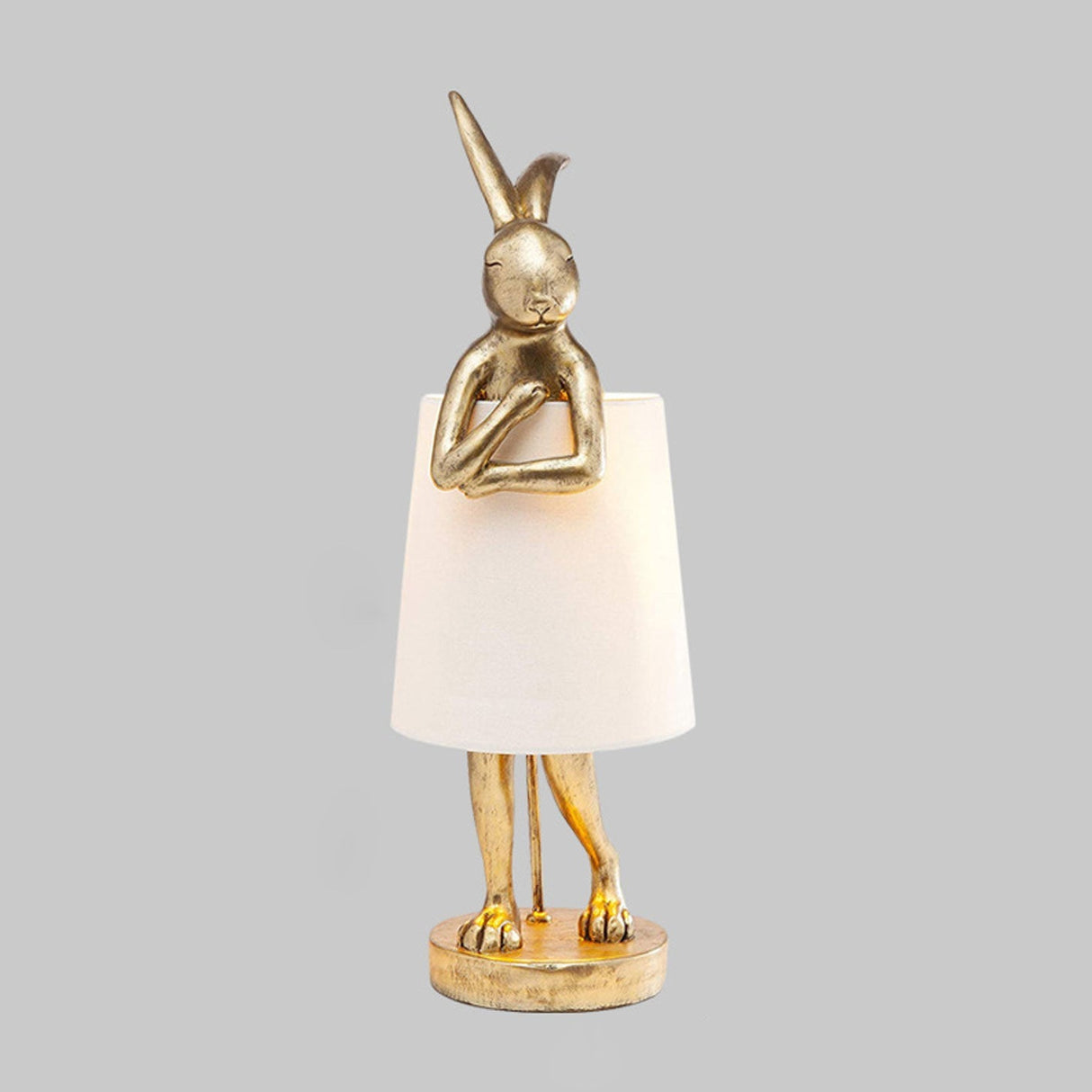 LunaBeam Nordic Rabbit LED Tischlampe | Kabellos | Stimmungslicht | Resin Design | Dekoration für Zuhause