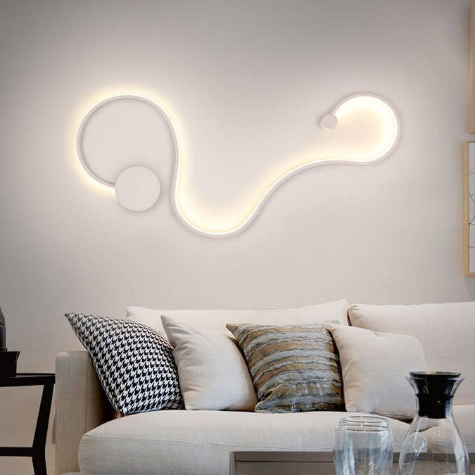Serpenta Moderne LED Wandlampe | Aluminium | Geschwungenes Design | Dimmbar | Stilvolle Beleuchtung