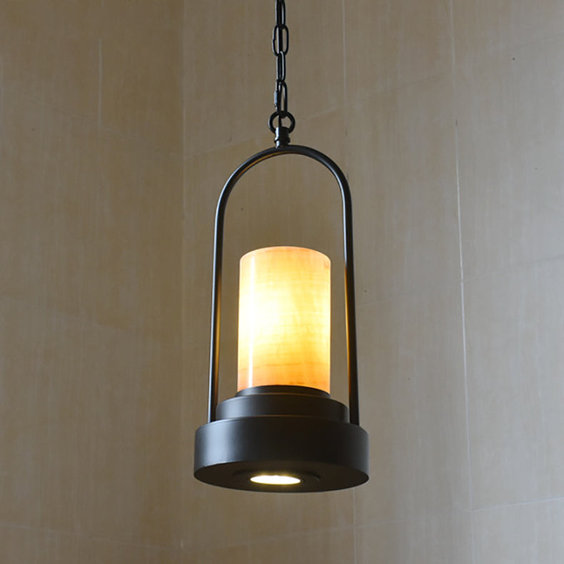 HempCandle Industrielle Pendelleuchte | Vintage Seil-Design | 1-flammige LED-Hängeleuchte | Rustikaler Stil