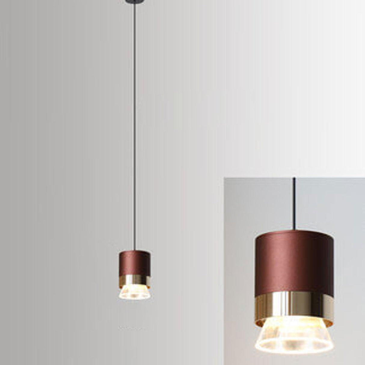 Lumosfera Nordic LED Pendelleuchte | Zylindrisches Design | Aluminium & Acryl | Warmes oder Weißes Licht