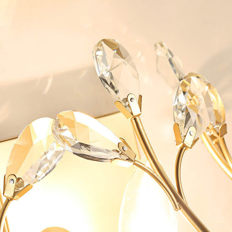 Luminis Wandleuchte | Luxus-Kristall-Design | Blattmotiv | 1-flammig & Modern