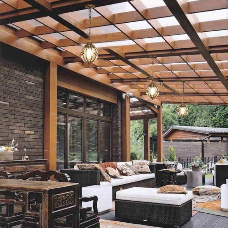 SpheraLux Retro Outdoor LED Pendelleuchte | Wasserdicht | Kugelförmiges Design | Garten & Außenbereich