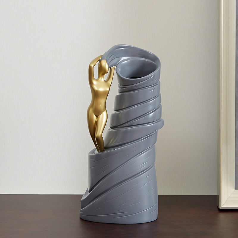 TwistElegance Moderne Kunst-Vase | Dekoratives Highlight | Skulpturales Design für Zuhause