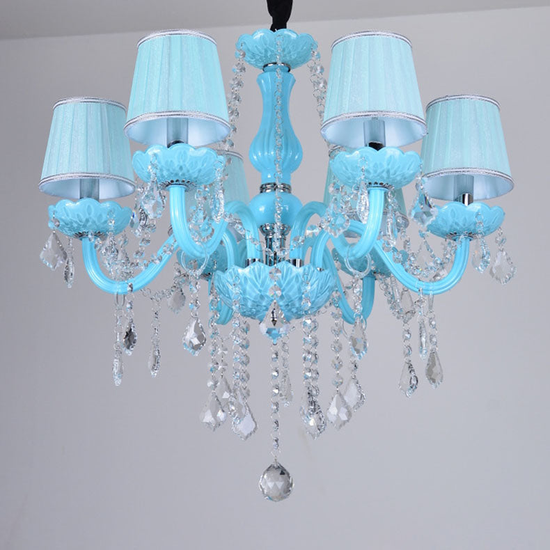 CoastalLume Kristall Kronleuchter | 6/8-Licht Design | Kerzenhalter | Für Wohnzimmer