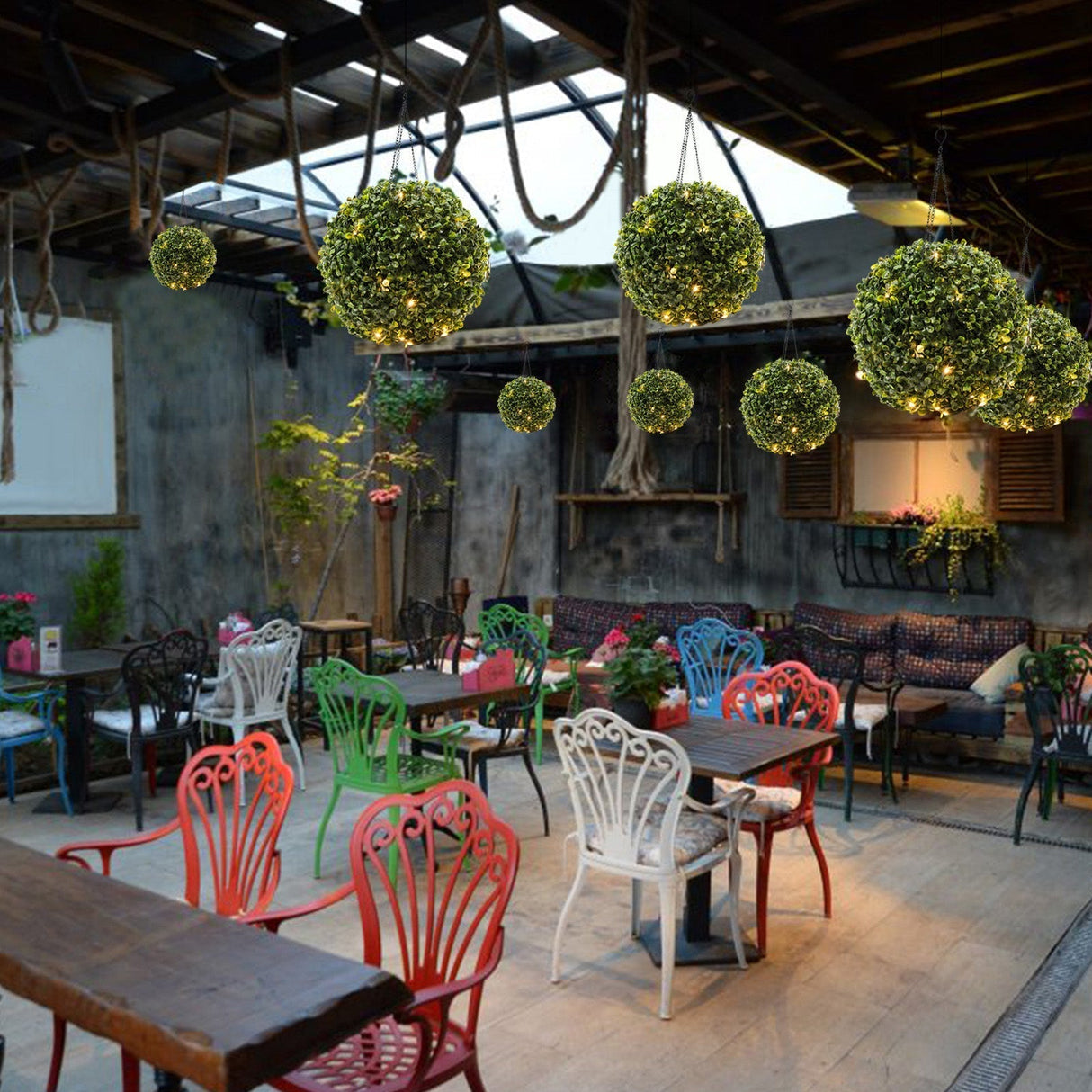 Verdora LED Solarleuchte | Grasball-Design | Wasserdicht | Solarbetrieben | Gartenbeleuchtung