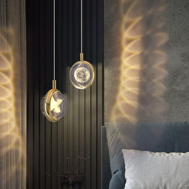 LuminSphere LED Pendelleuchte | Aluminium-Kristall-Design | Modern & Minimalistisch | Für Schlafzimmer & Esszimmer