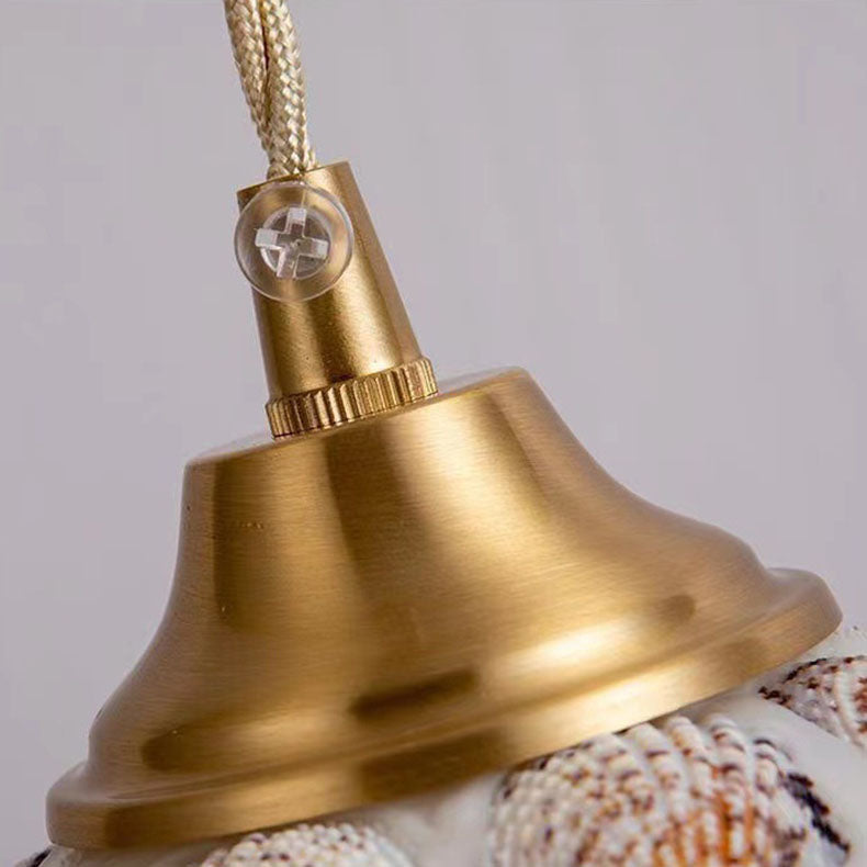 ArtiaShell Tiffany-Stil LED Hängeleuchte | Halbkreisförmiges Design | Stimmungslicht für Schlafzimmer