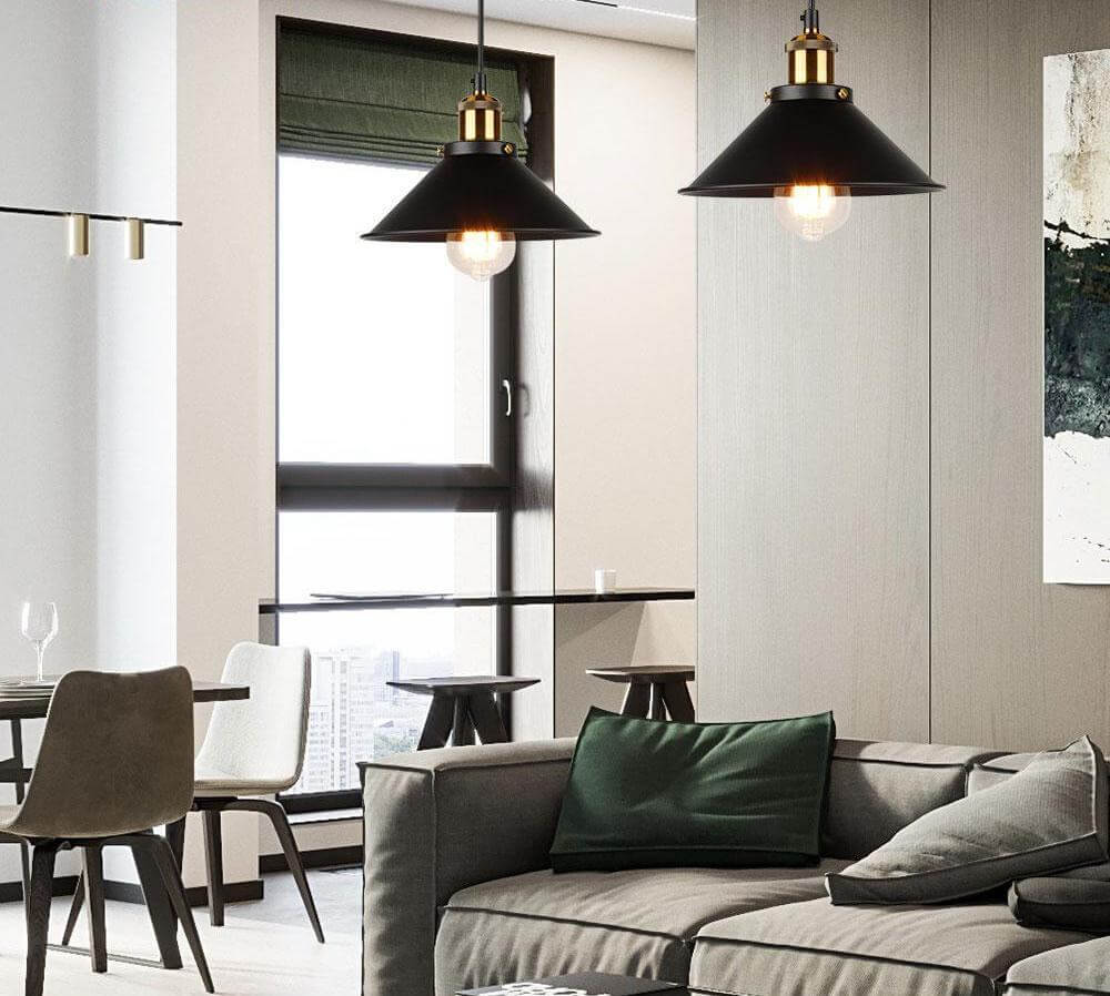 BrassLoom Kegelförmige Pendelleuchte aus Messing | Modernes Design | Esszimmer & Küche | Elegantes Ambiente