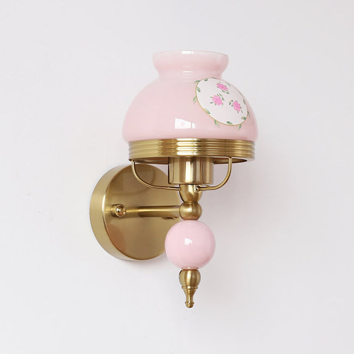 VitaGlobe Wandlampe | Vintage Minimalistisches Design | Dekorativer Glasschirm | 1-Licht