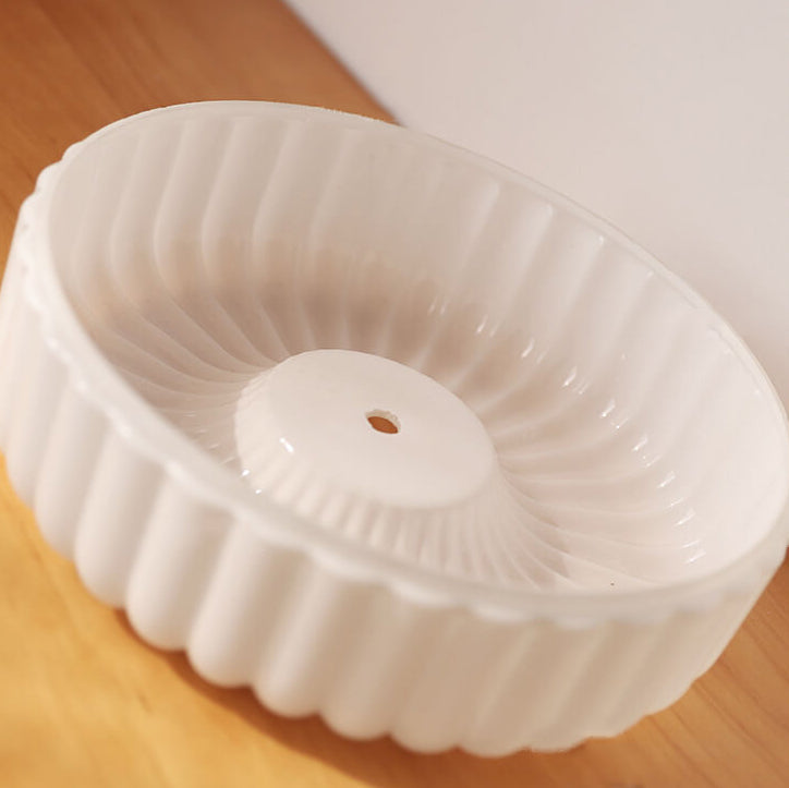 LuxeGleam Französisches Design LED-Deckenleuchte | Rund | Cremefarben | Texturiertes Glas | Elegantes Stimmungslicht