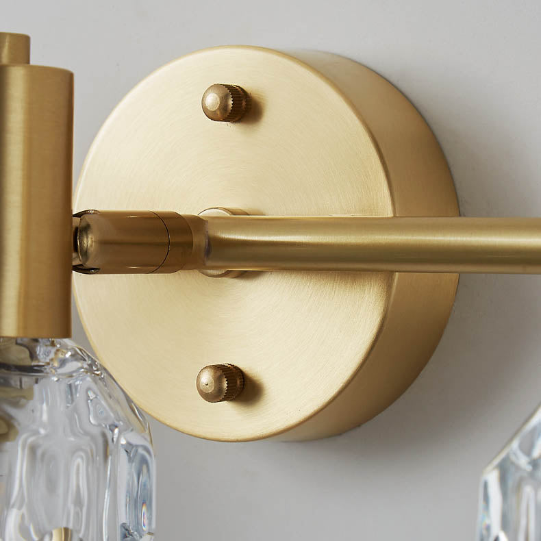 LumiBrill Crystal Wandlampe | Luxus Design | Messing & Kristall | Badezimmer-Beleuchtung