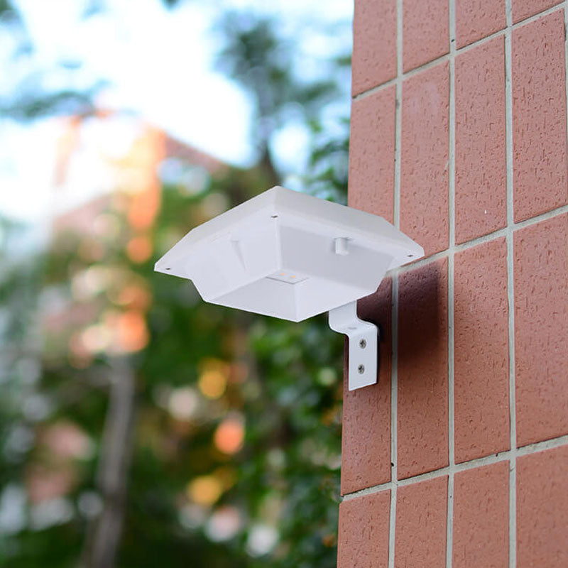 LumiUFO Solar LED Wandleuchte | Solarbetrieben | Zaun- und Außenbeleuchtung | Warm- & Weißlicht