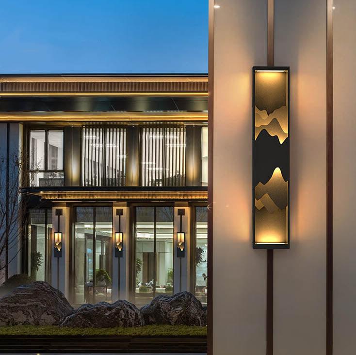 VillaRay LED Wandleuchte | Rechteckige Außenleuchte | Wasserdicht & Modern | Gartenbeleuchtung für Villen | Verschiedene Größen