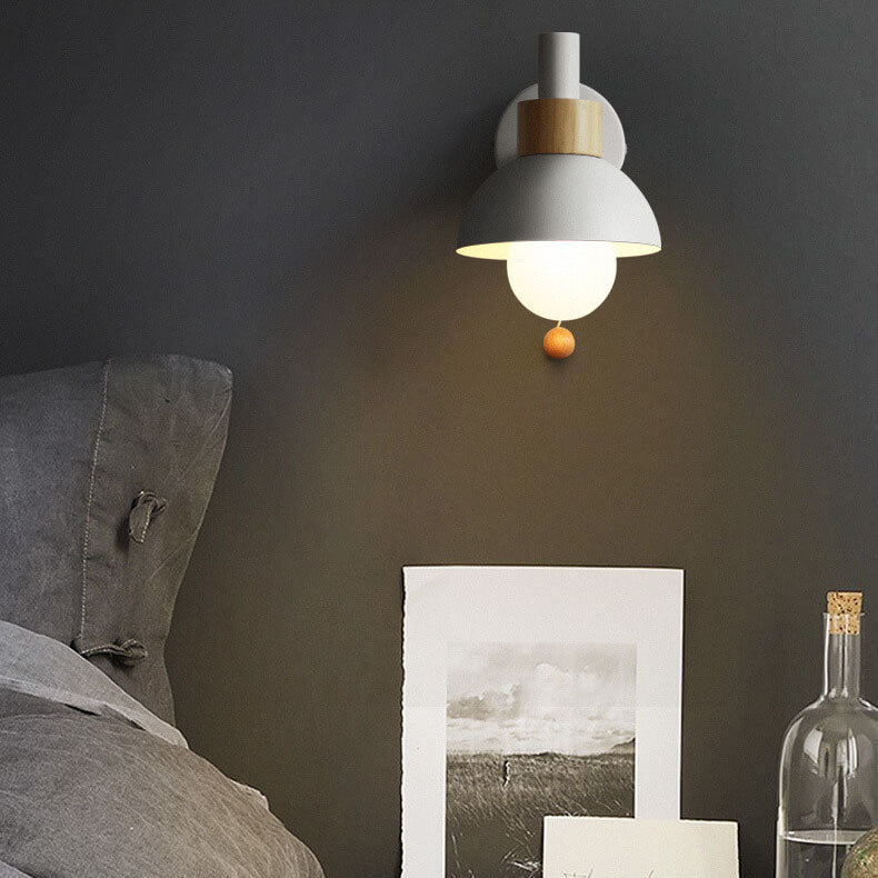 MacaroonGlow Nordic Wandlampe | Farbiges Kugeldesign | Einflammige LED-Wandleuchte für Wohnräume