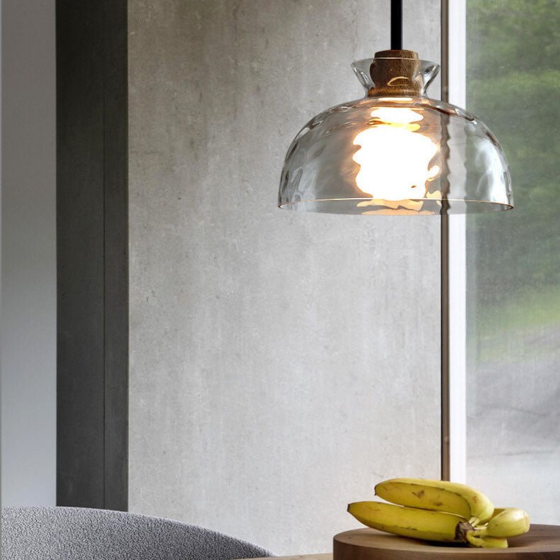 LumaCrystal Nordic Pendelleuchte | Klar geriffeltes Glas | 1-Licht | Skandinavisches Design | Deko für Zuhause