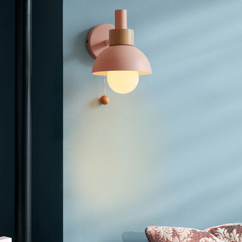 MacaroonGlow Nordic Wandlampe | Farbiges Kugeldesign | Einflammige LED-Wandleuchte für Wohnräume