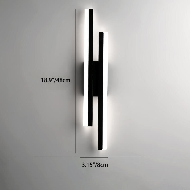 LuxLine Moderne LED Wandlampe | Minimalistisches Design | Eisen & Acryl | Dimmbares Licht