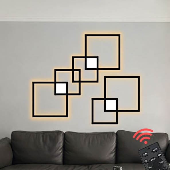 GlowForma Minimalistische LED Wandleuchte | Quadratisches Design aus Eisen | Modern & Energiesparend | Perfekt für Wohnzimmer & Schlafzimmer