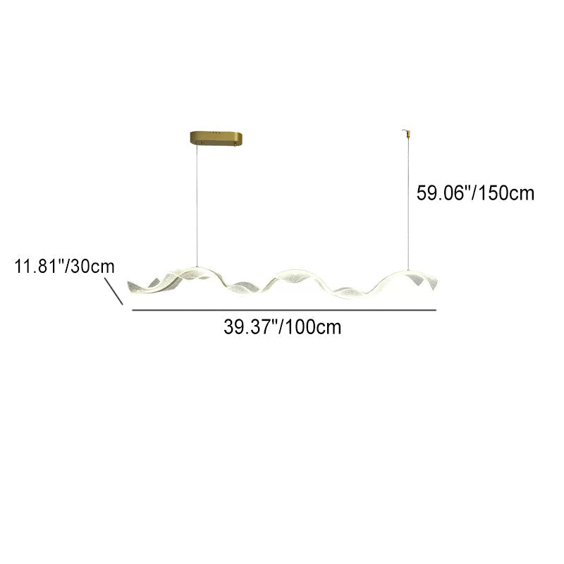 WaveLuma LED Pendelleuchte | Innovatives Wellen-Design | Dimmbar | Perfekt für Esszimmer & Kücheninseln